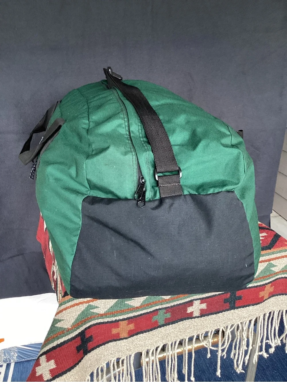 Vintage Jansport Duffel Bag Green Made in USA Large 1990s